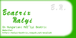 beatrix malyi business card